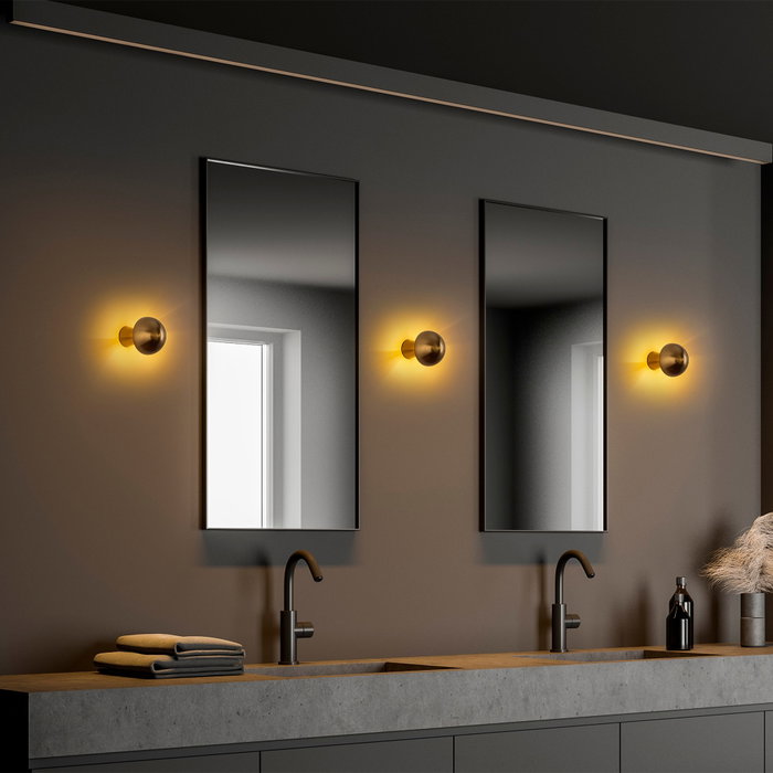 Opviq Lámpara de Pared de Metal Dorado